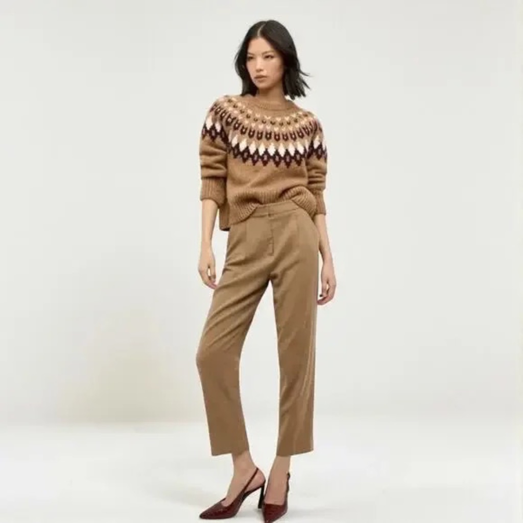 Veronica Beard Netta Tapered Suiting Wool Blend Pants Size 4